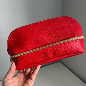 Elizabeth Arden Red Leather Cosmetic Bag